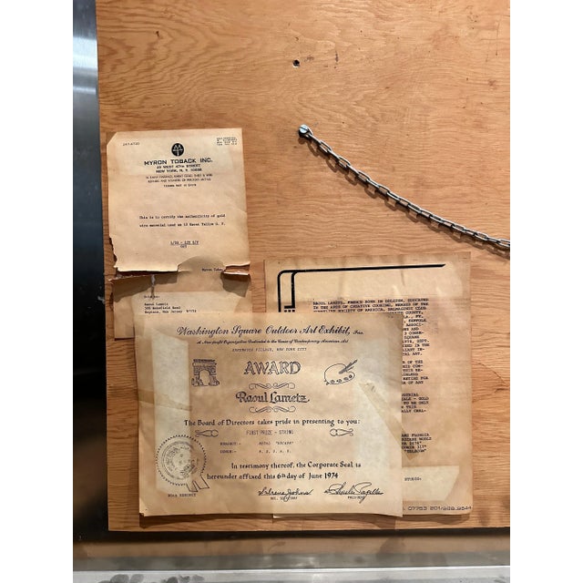 Mid 20th Century Woven Precious Metal Wire Wall Hanging Modern Sculpture For Sale - Image 9 of 10