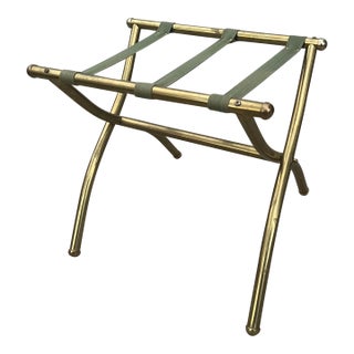 Vintage Rare Brass Luggage Rack For Sale