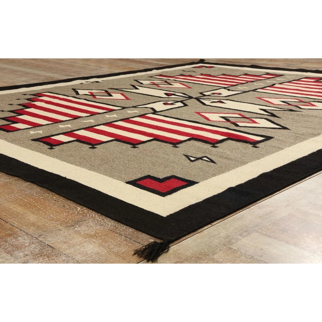 Textile Southwest Modern Navajo-Style Rug With Storm Pattern - 08'02 X 10'00 For Sale - Image 7 of 9