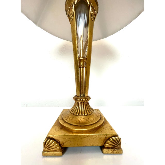 Waterford Style Bronze and Crystal Table Lamp, 1950s For Sale - Image 12 of 18