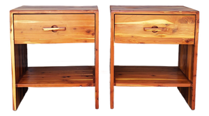 1980s Solid Wood Night Stands