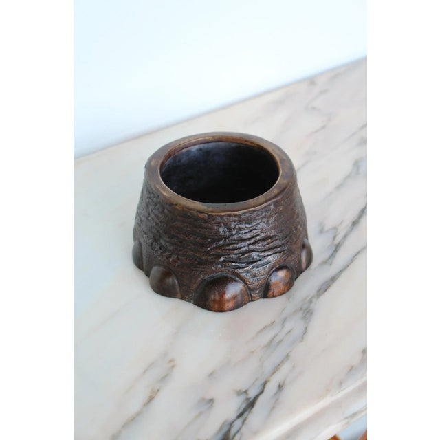 Early 20th Century French Brass Elephant Foot, Signed For Sale - Image 6 of 13