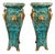 Louis XVI Revival Faux Malachite Pedestal Stands, Set of 2 For Sale