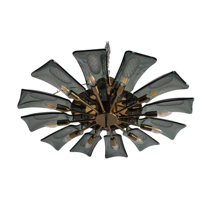 Dahlia Chandelier by Max Ingrand for Fontana Arte, Italy, 1950s For Sale - Image 13 of 13