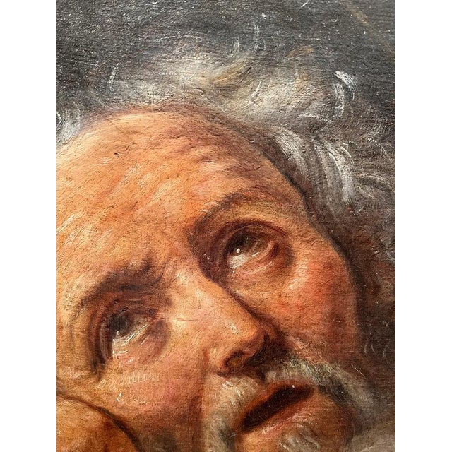 Ercole de Maria, Penitent Saint Peter, Oil on Canvas, 17th Century, Framed For Sale - Image 6 of 12