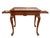 Hickory Chair Furniture Company Vintage English Hand-Carved, Seashell Queen Anne Mahogany Tray Table For Sale - Image 4 of 7