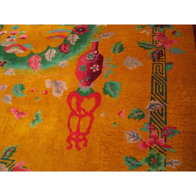 1920s Chinese Art Deco Carpet ( 9' x 11'8" - 274 - 356 ) For Sale - Image 9 of 10