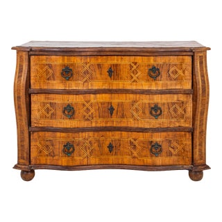 Baroque Style Parquetry Three Drawer Chest For Sale