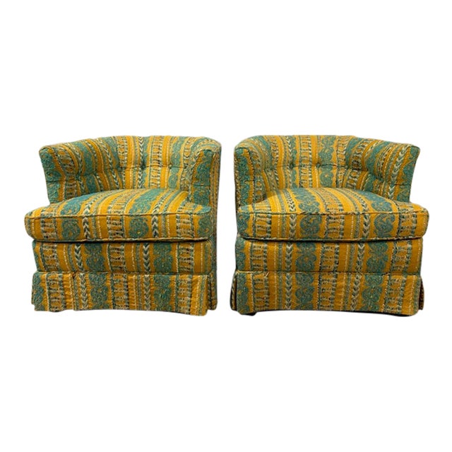 Vintage Barrel Chairs by Knapp & Tubbs, a Pair For Sale