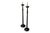 A pair of tall wood pricket floor candlestick holders circa 1900. The central columns are hand turned in a spool...