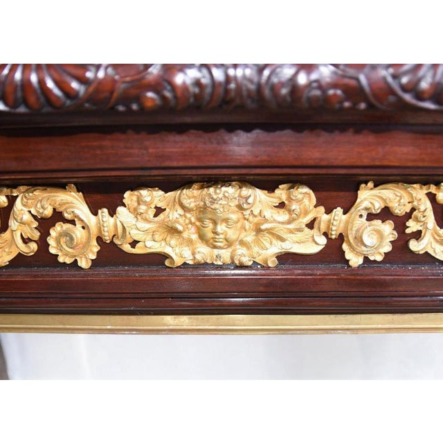 French Rosewood Sideboard in Carved Display Cabinet For Sale - Image 13 of 14