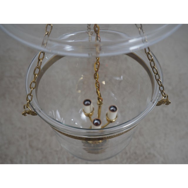 Metal 1990s Virginia Metalcrafters Colonial Williamsburg Bell Form Hanging Light Fixture For Sale - Image 7 of 10