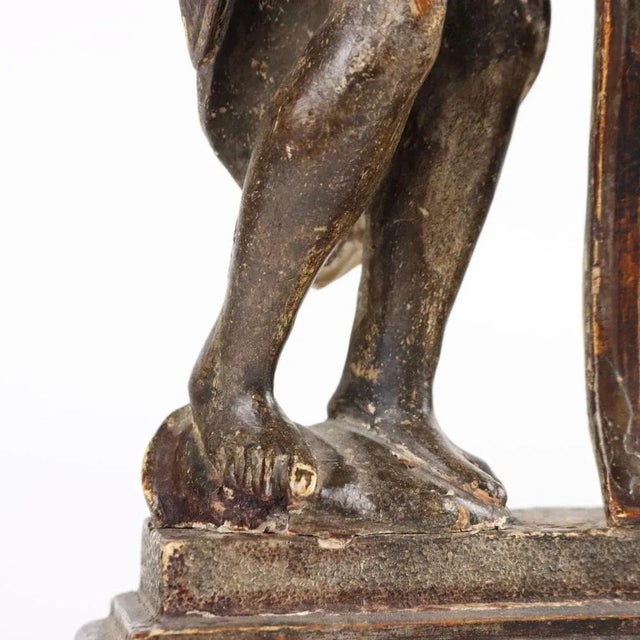 18th Century Cartouche Holder and Sculpture in Wood For Sale - Image 6 of 8