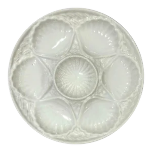 Mid 20th Century White Oyster Plate by California Pottery
