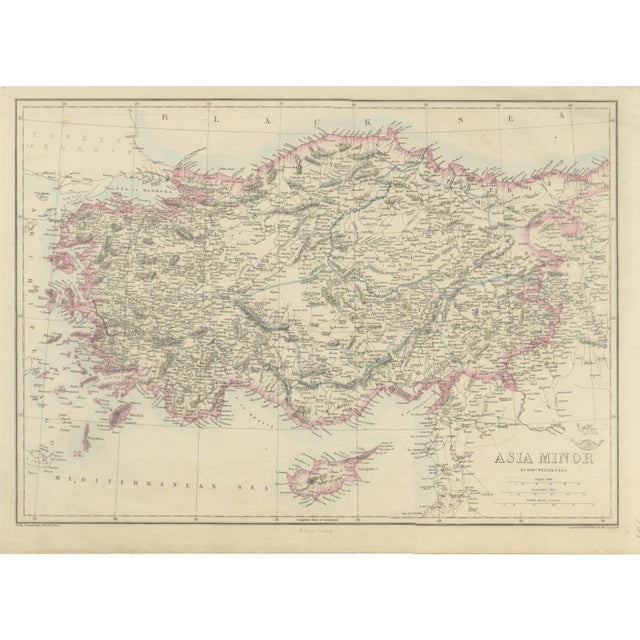 Antique Map of Asia Minor Turkey by Edward Weller, 1863 For Sale - Image 9 of 9