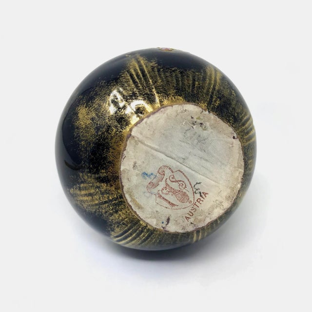 Ceramic Antique Hand Painted Austrian Vase For Sale - Image 7 of 8