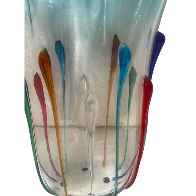 Enrico Cammozzo Signed Murano Glass Vase. Italy, Late 20th Century. For Sale - Image 4 of 10