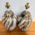 Glass Pair of Vintage Marbled Glaze Table Lamps in Sage, Cream & Taupe, Organic Modern - A Pair For Sale - Image 7 of 8