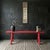 Bright Pink Wood Grain Rectangle Long Slim Stool Bench Side Table For Sale In San Francisco - Image 6 of 10