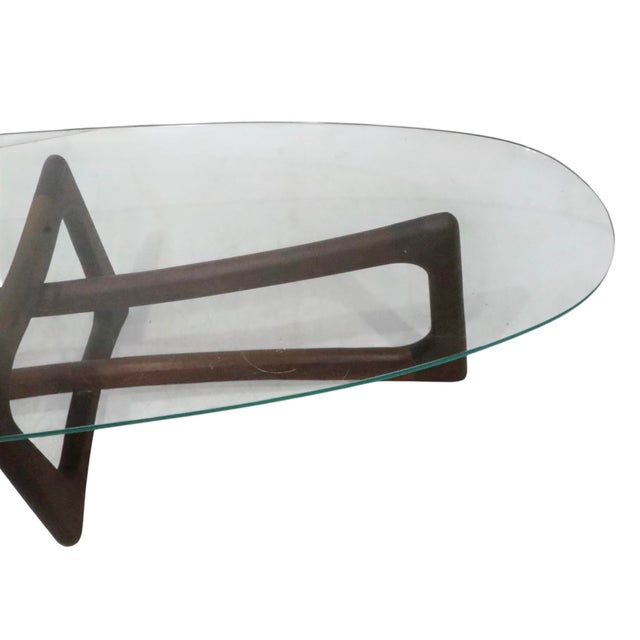 Mid Century Glass Top CoffeeTable by Adrian Pearsall C 1950/60's For Sale In New York - Image 6 of 13