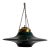 Mid 20th Century Mid-Century Modern Green Glass and Brass Pendant Ceiling Light For Sale