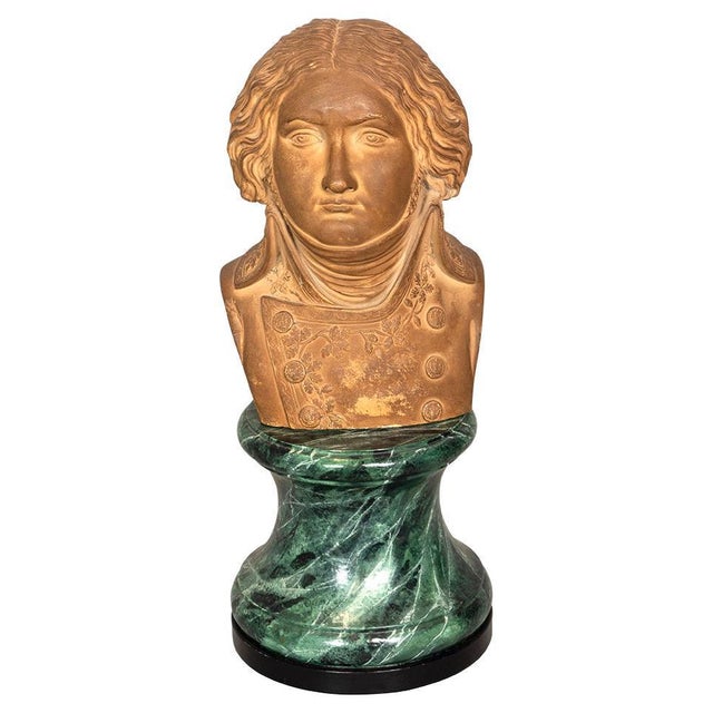 Terra Cotta French Terracotta Bust of an Officer For Sale - Image 8 of 8