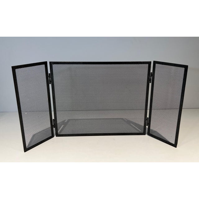 Metal Steel Fireplace Screen. French. Circa 1970 For Sale - Image 7 of 9