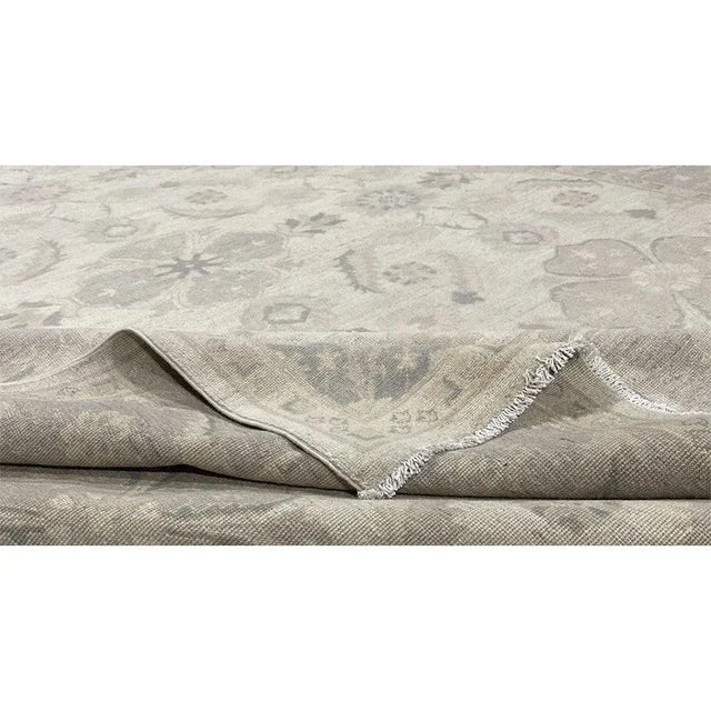 Traditional Handwoven Oushak Style Area Rug 9’1″ X 11’7″ For Sale - Image 3 of 11