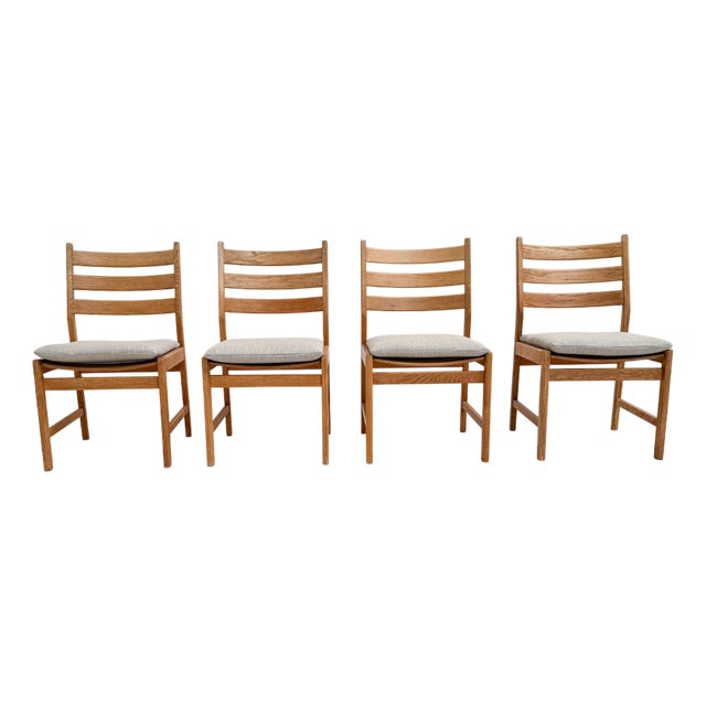 Oak Dining Chairs by Kurt Østervig for K.P. Møbler, 1960s, Set of 4 For Sale