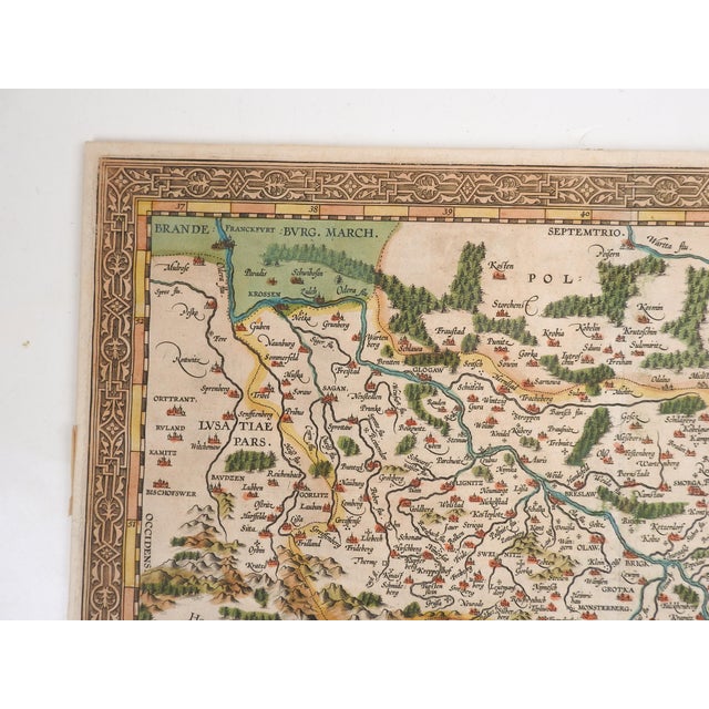 Rustic European 17th Century Abraham Ortelius Silesiae Typus Map For Sale - Image 3 of 7