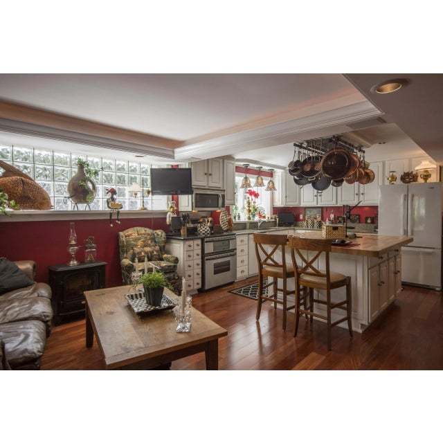 Dark Gray 2000s Williams-Sonoma Hand-Hammered Pot Rack For Sale - Image 8 of 11