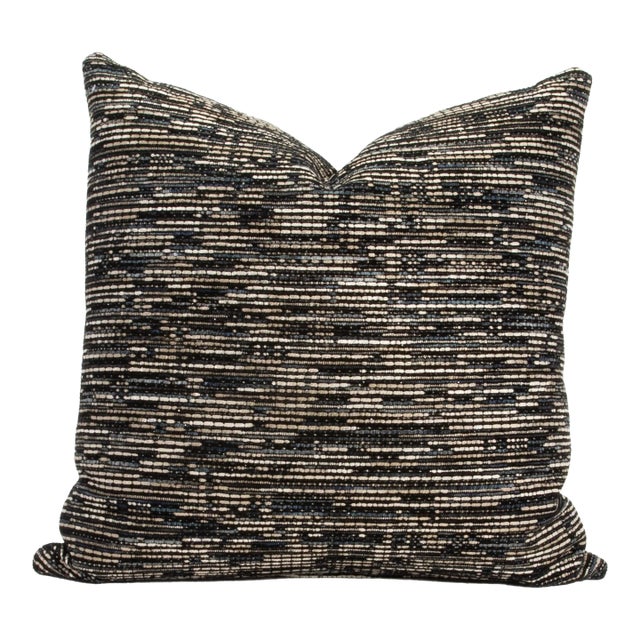 Modern Dark Woven Decorative Pillow With Elitis Fabric For Sale