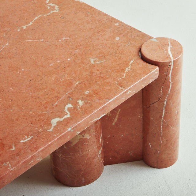 Modern Marble Italian Coffee Table in Rosso Alicante Marble, 1960's For Sale - Image 3 of 11