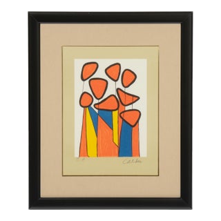 Alexander Calder "Squash Blossoms" Signed Lithograph Artist Proof 1970s For Sale