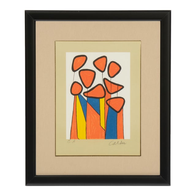 Alexander Calder "Squash Blossoms" Signed Lithograph Artist Proof 1970s For Sale