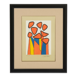 Alexander Calder "Squash Blossoms" Signed Lithograph Artist Proof 1970s