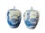 Pair of Vintage Chinese Blue & White Porcelain Ginger Jars With Lids | Chinoiserie Lotus & Bird Motif | Hand-Painted Cobalt Decor For Sale - Image 6 of 9