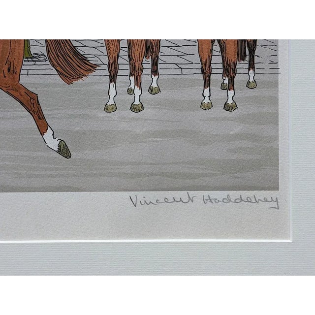 Modern Vincent Haddelsey, Parade, Original Hand-Signed Lithograph, Framed For Sale - Image 3 of 6