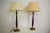 Mahogany, Brass & Cotton Hats Tale Lamps from Abat Jour, 1950s, Set of 2 For Sale - Image 14 of 18