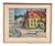 B. Gustavson, Urban Landscape, 1947, Oil on Panel, Framed For Sale