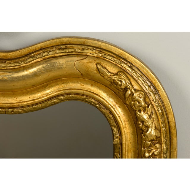 Mid-19th Century Restored French Louis Philippe Giltwood Mirror For Sale - Image 11 of 18