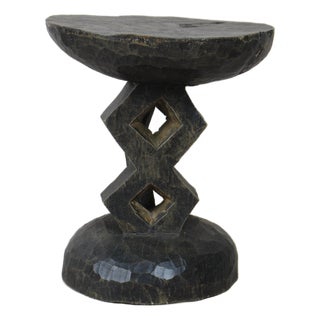 Vintage Tonga Stool in Wood For Sale