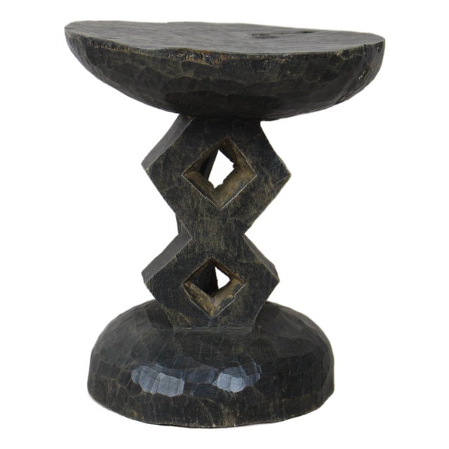 Vintage Tonga Stool in Wood For Sale