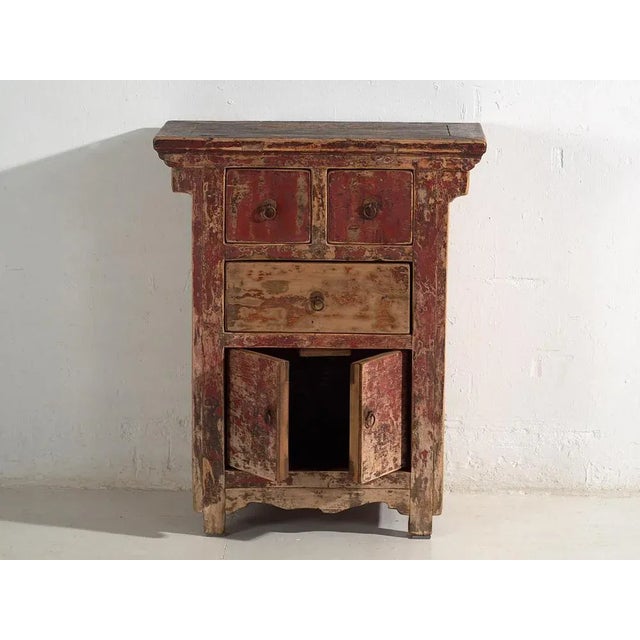 Antique Oriental Cabinet with Red Patina, 1900 For Sale - Image 17 of 18