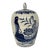 Blue and White Chinese Lidded Temple Jar For Sale