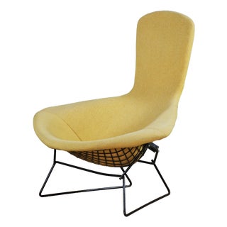 Bertoia Bird Chair in Hopsack Orange by Harry Bertoia for Knoll International, 1990s For Sale