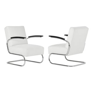 S 411 Armchairs by W.H. Gispen for Mücke & Melder, 1930s, Set of 2 For Sale