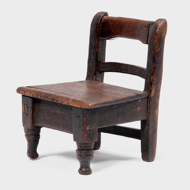Folk Art Vintage Guatemalan Child's Chair, C. 1900 For Sale - Image 3 of 6