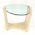 Transparent Kidney Organic Shape Thick Glass Top Tessellated Base Side End Lamp Table Stand For Sale - Image 8 of 14