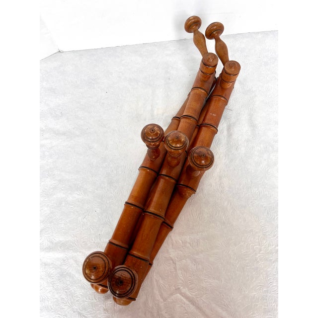 Early 1900s French Faux Bamboo Expandable Coat/Hat Rack For Sale - Image 13 of 13